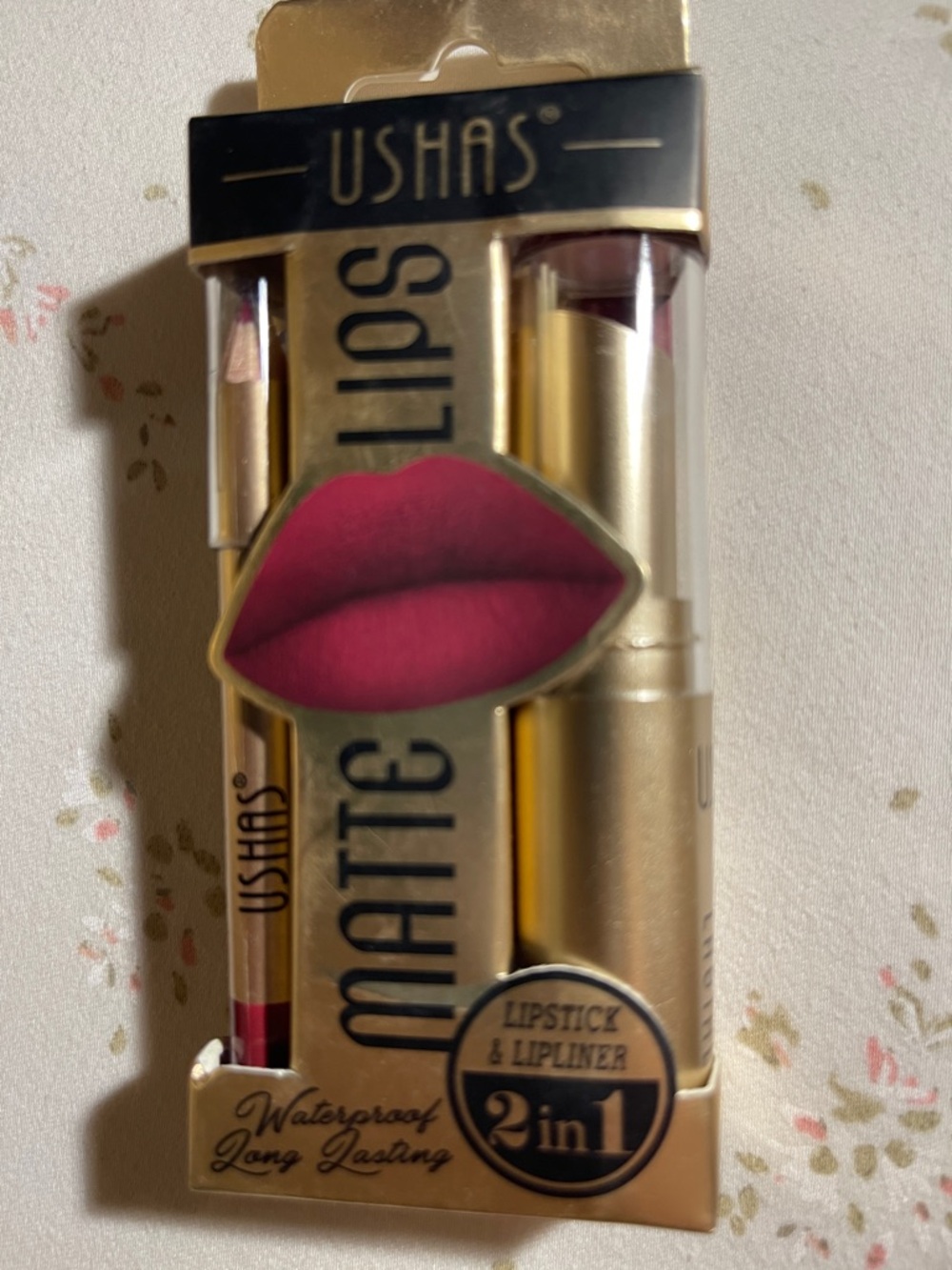 Ushas Matte 2-in-1 Lipstick & Lipliner — Deep Pink #02